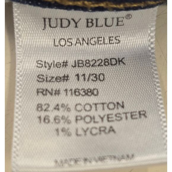 Judy Blue Women’s Skinny Fit Low Rise Distressed Raw Hem Jeans, Size 11/30 - Picture 6 of 9